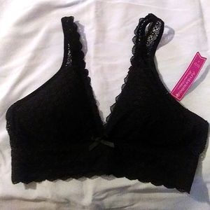 Black Lace Bralette, Size S